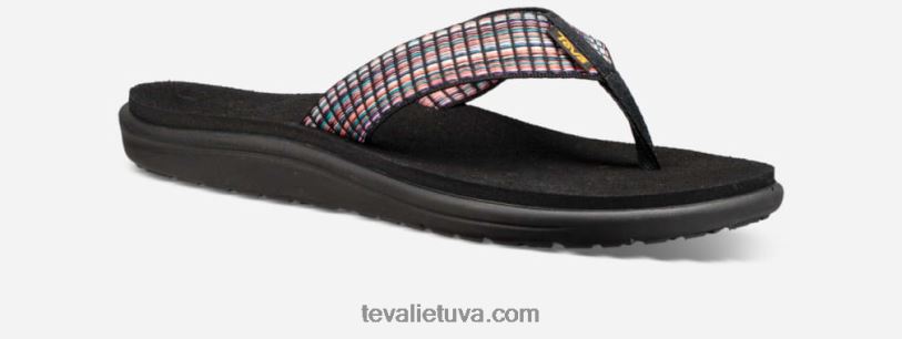 Teva sieviešu voya flip LP40V55 bāra iela multi melna