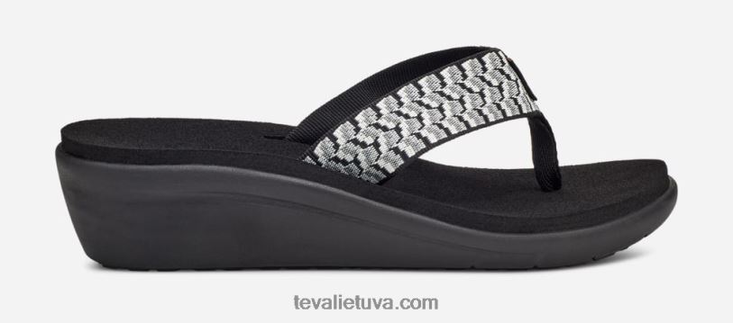 Teva sieviešu voya ķīlis LP40V381 krāsojiet sliedes melnā/baltā krāsā
