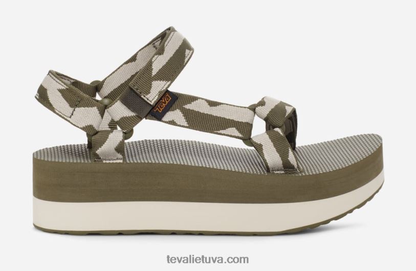 Teva sieviešu flatform universāls LP40V50 līdzsvars sadedzinātu olīvu