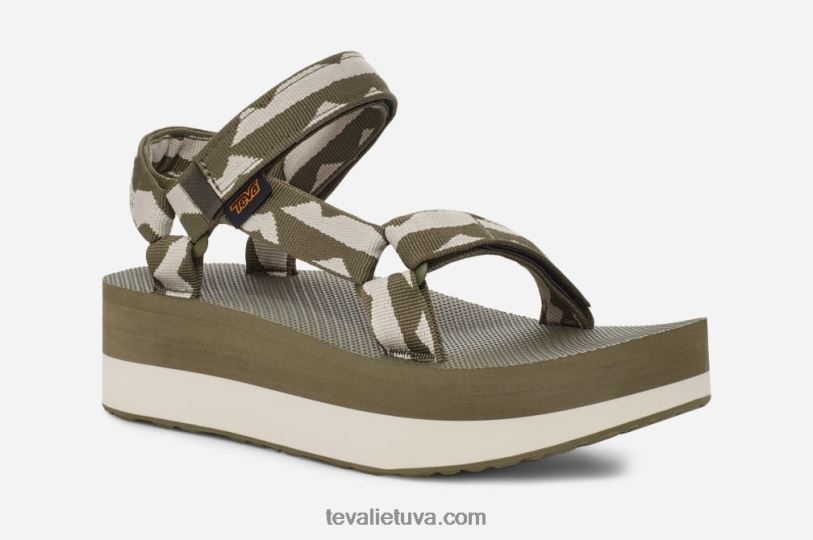Teva sieviešu flatform universāls LP40V50 līdzsvars sadedzinātu olīvu