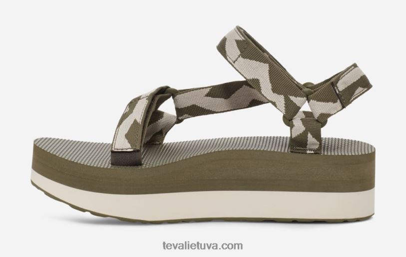 Teva sieviešu flatform universāls LP40V50 līdzsvars sadedzinātu olīvu