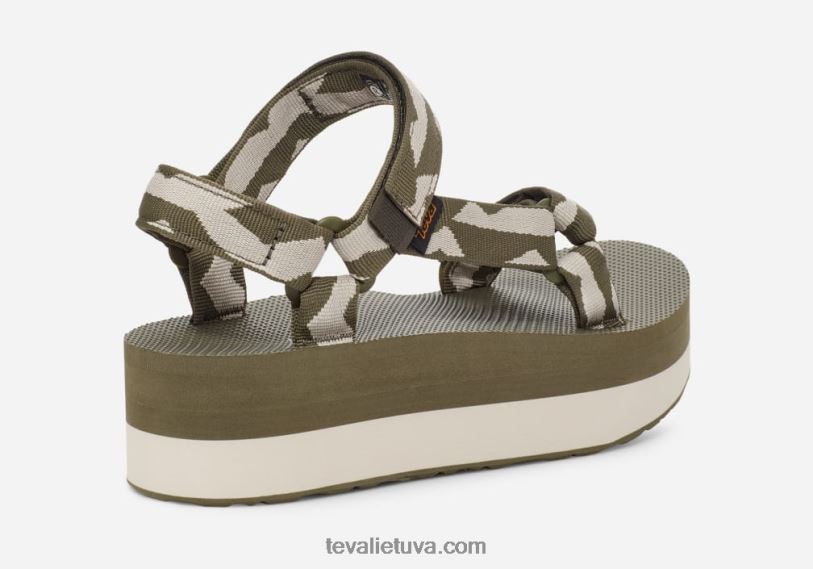 Teva sieviešu flatform universāls LP40V50 līdzsvars sadedzinātu olīvu