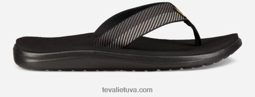 Teva vīriešu voya flip LP40V269 vori melni pelēks